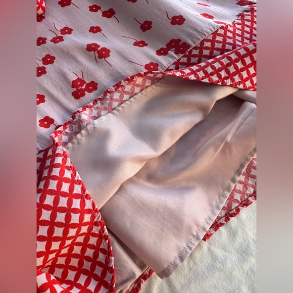 Boden Eva Milkshake Blossom Pink/Red Midi Tea Dress Sz 8 - Picture 10 of 11